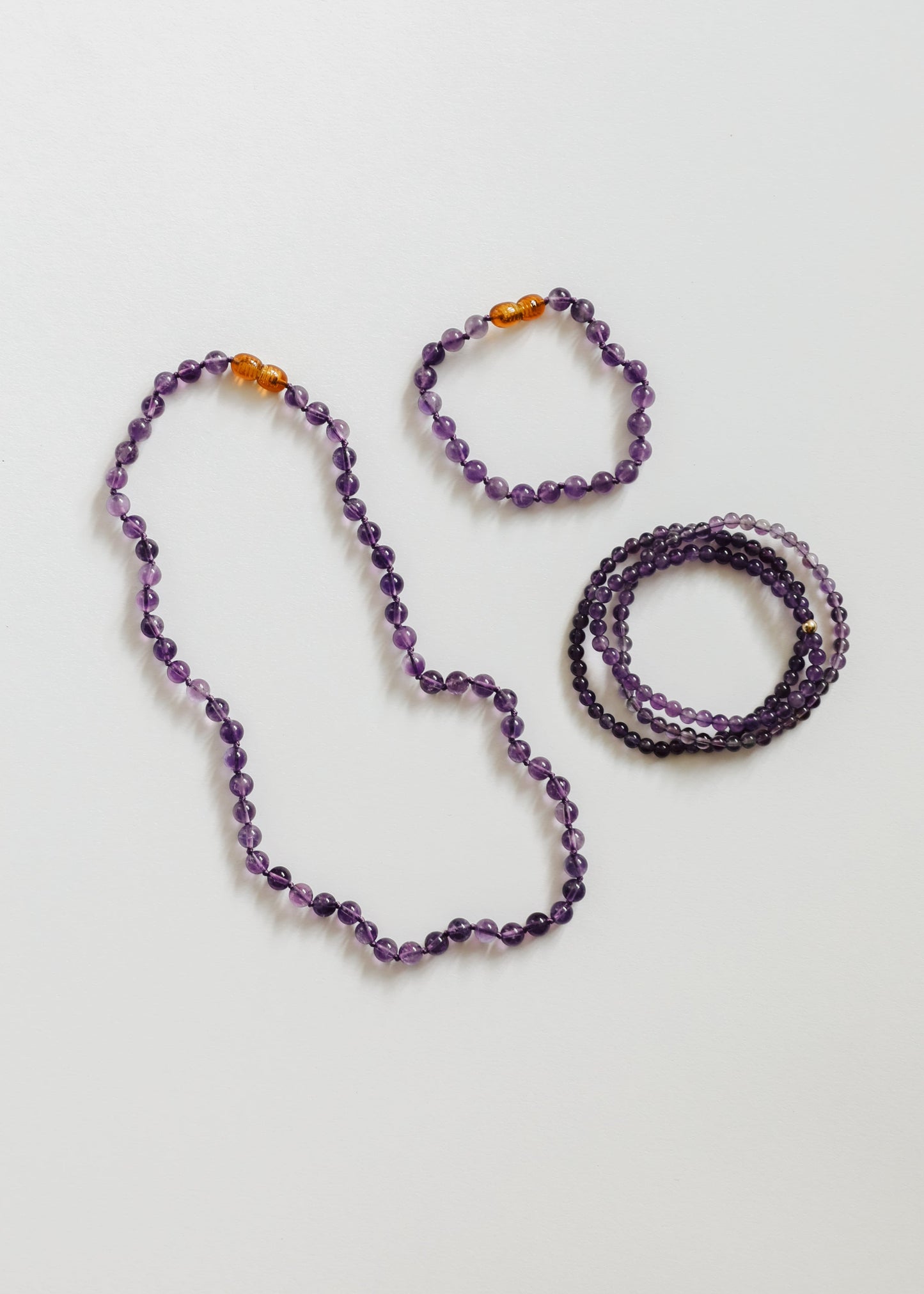 Pure Gemstone + Amethyst || Anklet or Bracelet