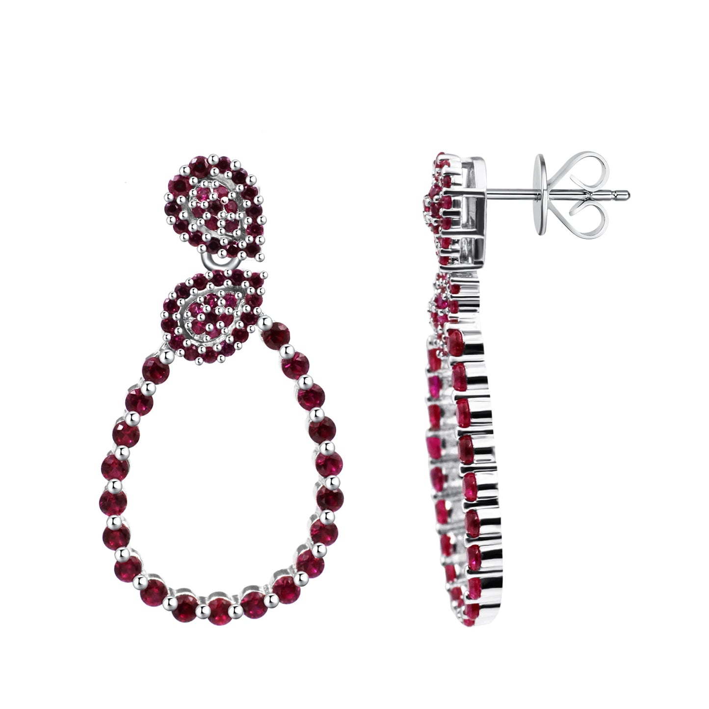 Tianyu Gems Black Moissanite Drop Earrings Dangle Wholesale Bulk 18k Thick Gold Plated Trendy 925 Sterling Silver Stud Earrings-8