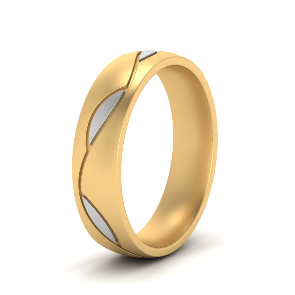 Comfort Fit Two Tone Mens Band