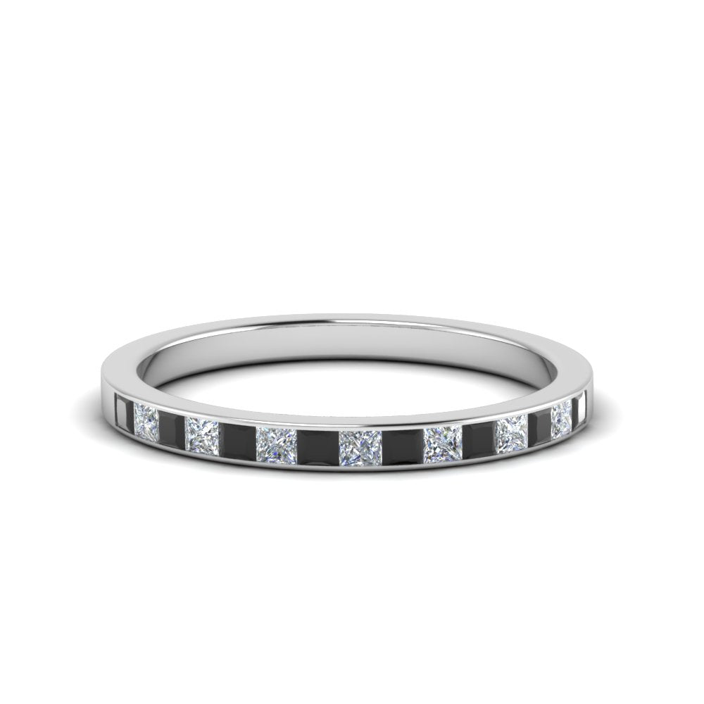 0.25 Ct Princess Cut Diamond Channel Set Wedding Band