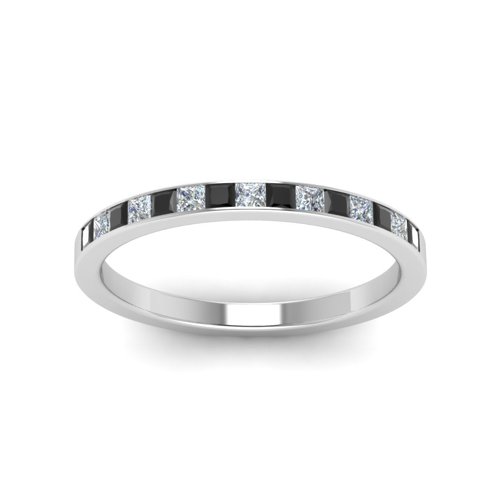 0.25 Ct Princess Cut Diamond Channel Set Wedding Band