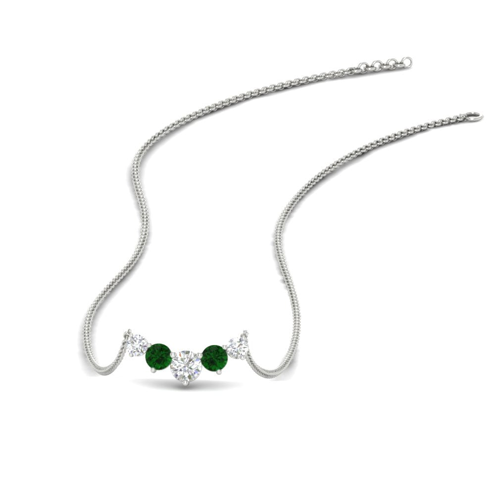 0.75 Ct VS2 Color G Round Diamond Graduated Pendant