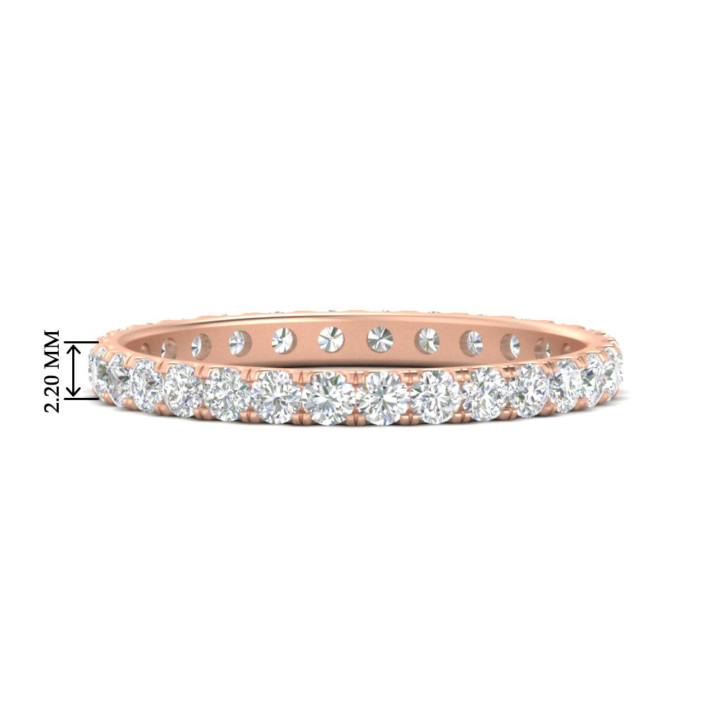 0.75 Ct. Round Diamond Eternity Wedding Band in Gold or Platinum