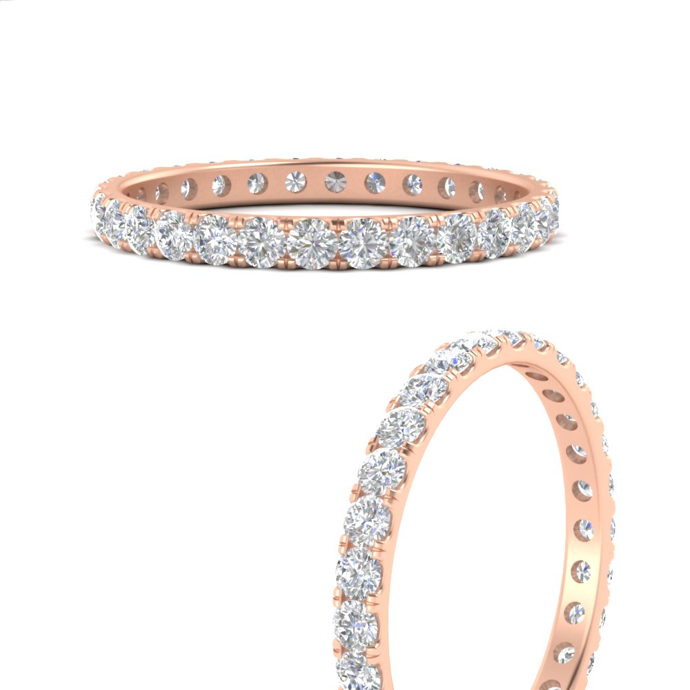 0.75 Ct. Round Diamond Eternity Wedding Band in Gold or Platinum