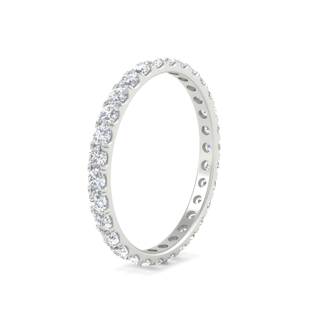 0.75 Ct. Round Diamond Eternity Wedding Band in Gold or Platinum