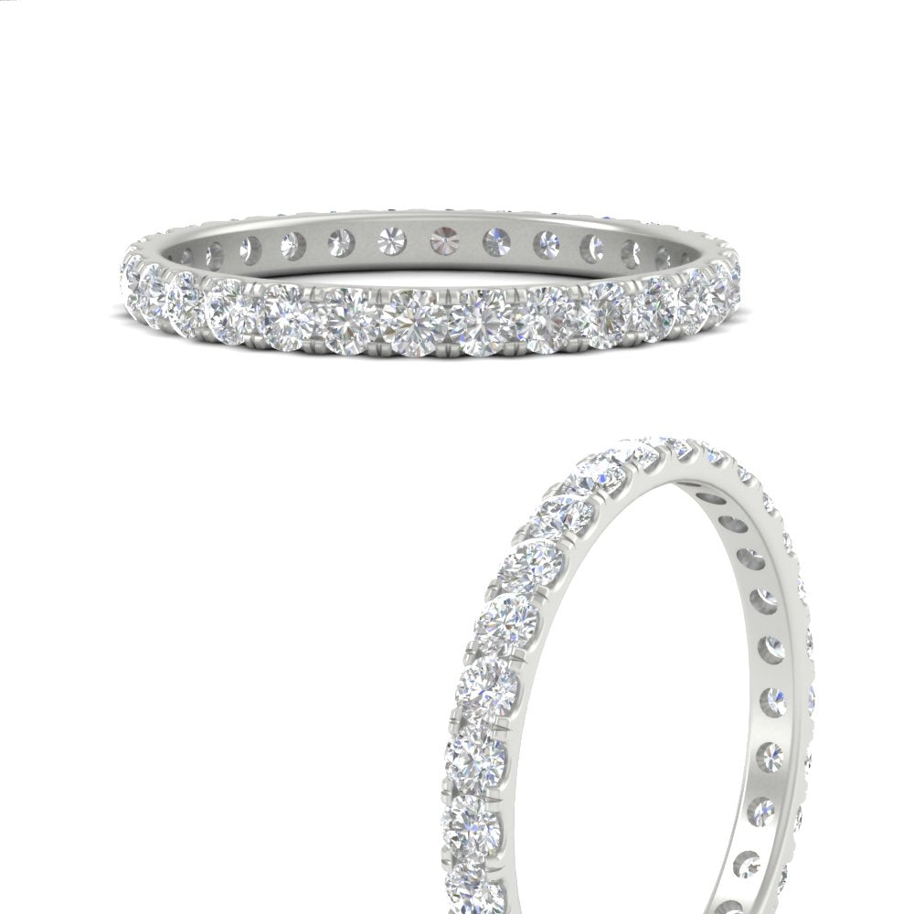 0.75 Ct. Round Diamond Eternity Wedding Band in Gold or Platinum