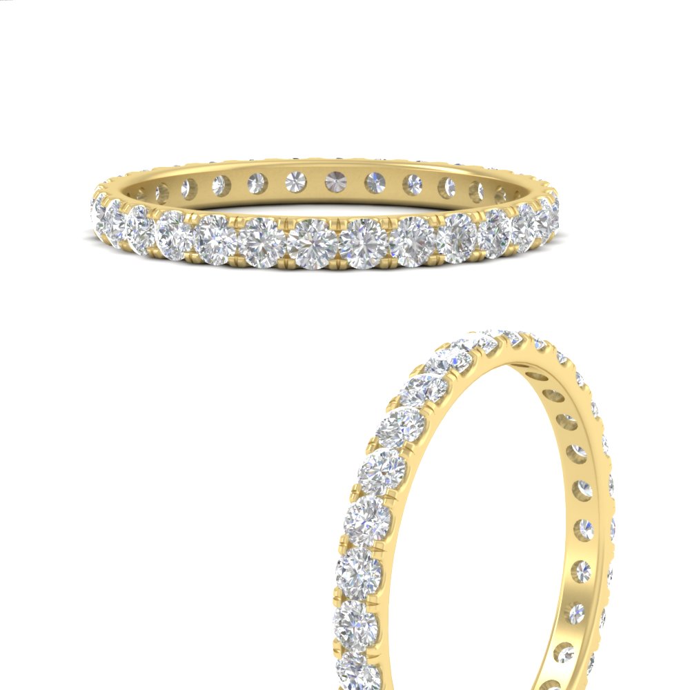 0.75 Ct. Round Diamond Eternity Wedding Band in Gold or Platinum