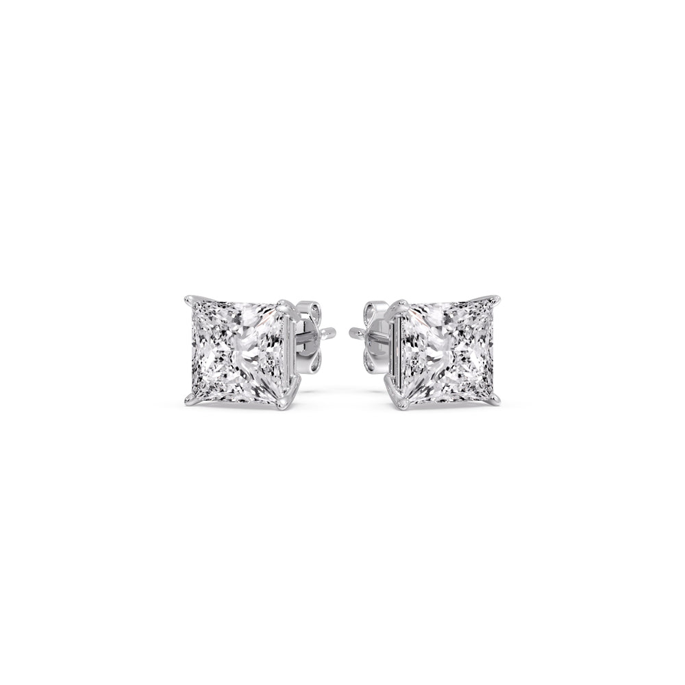 Princess Cut Diamond Stud Earring