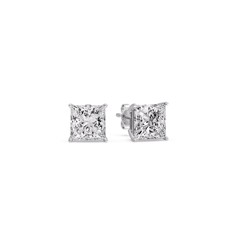 Princess Cut Diamond Stud Earring