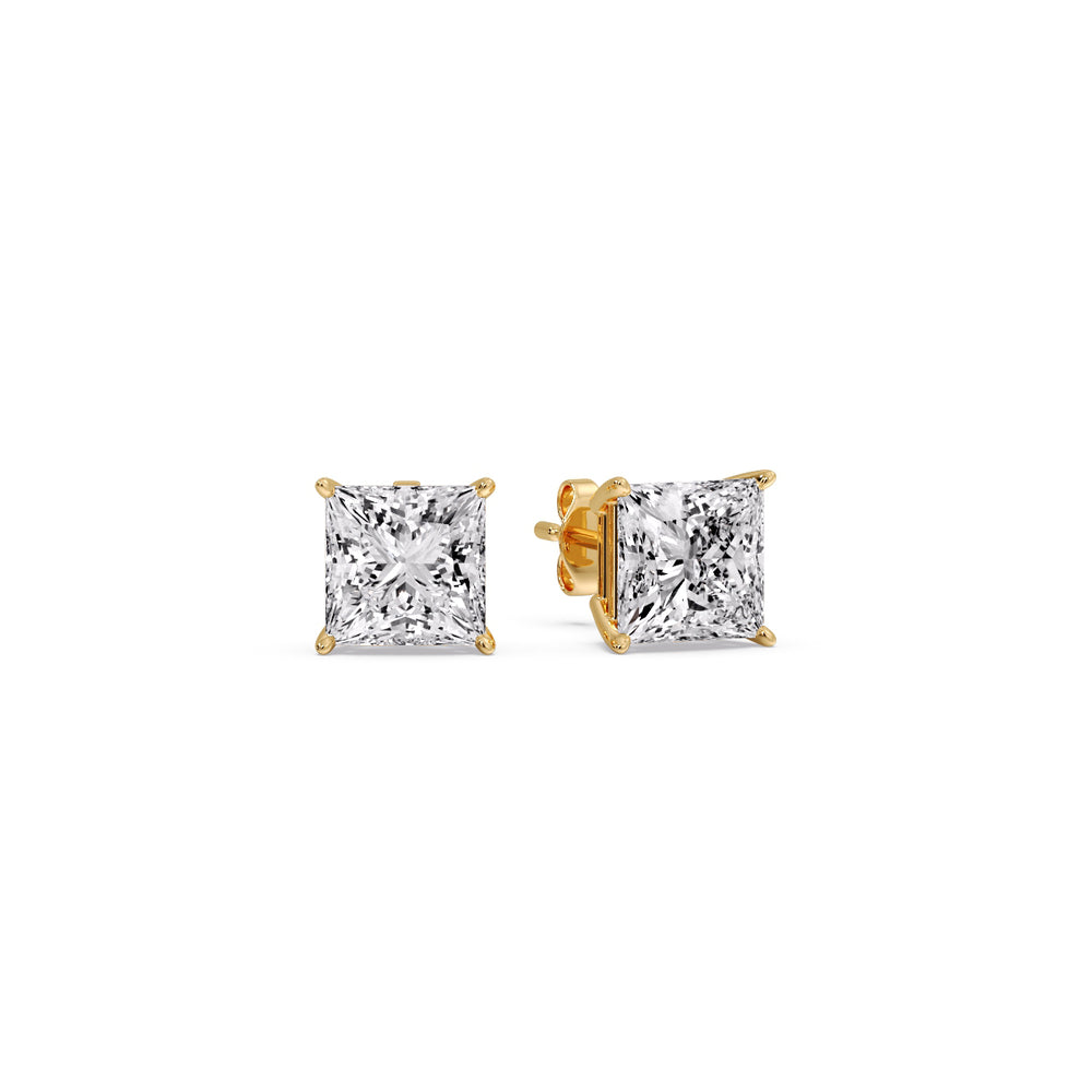 Princess Cut Diamond Stud Earring