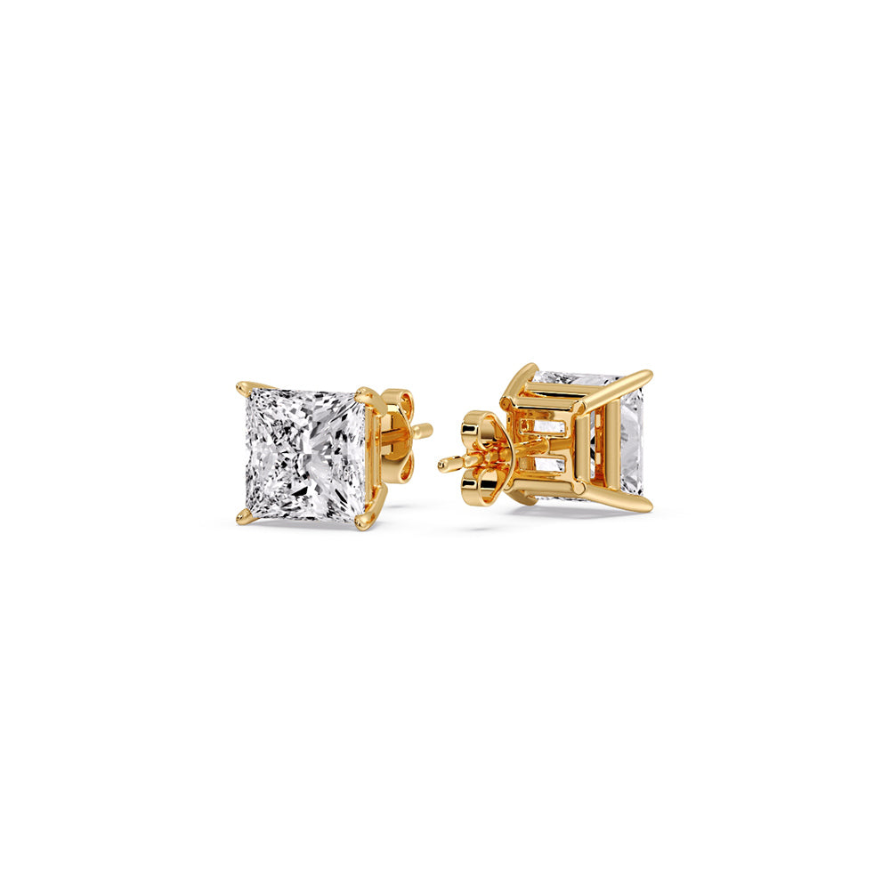 Princess Cut Diamond Stud Earring