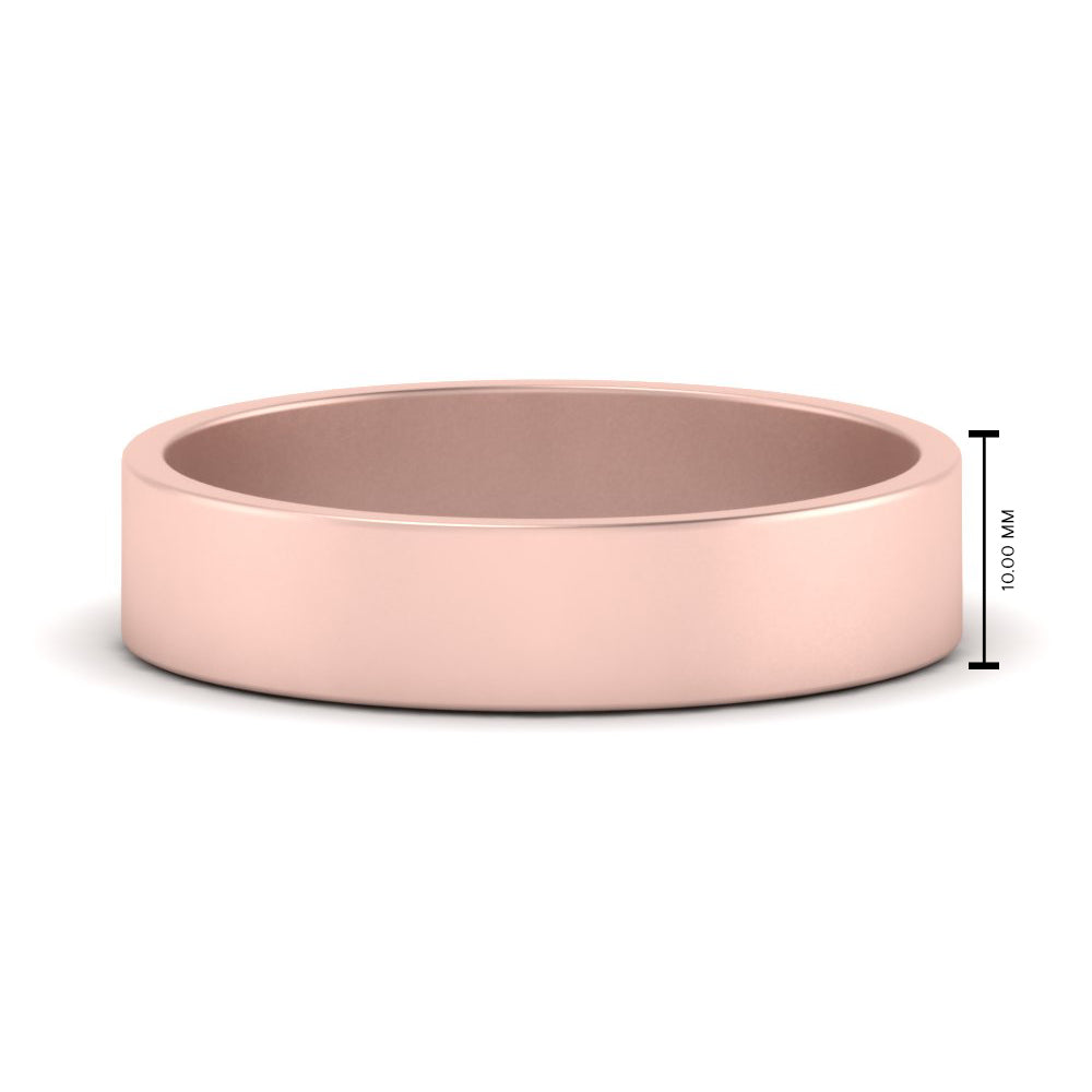 5 mm Flat Gold Wedding Band