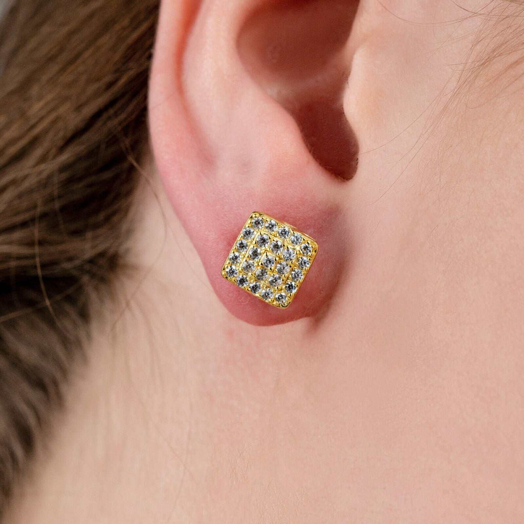 Square Shaped Stud Earrings