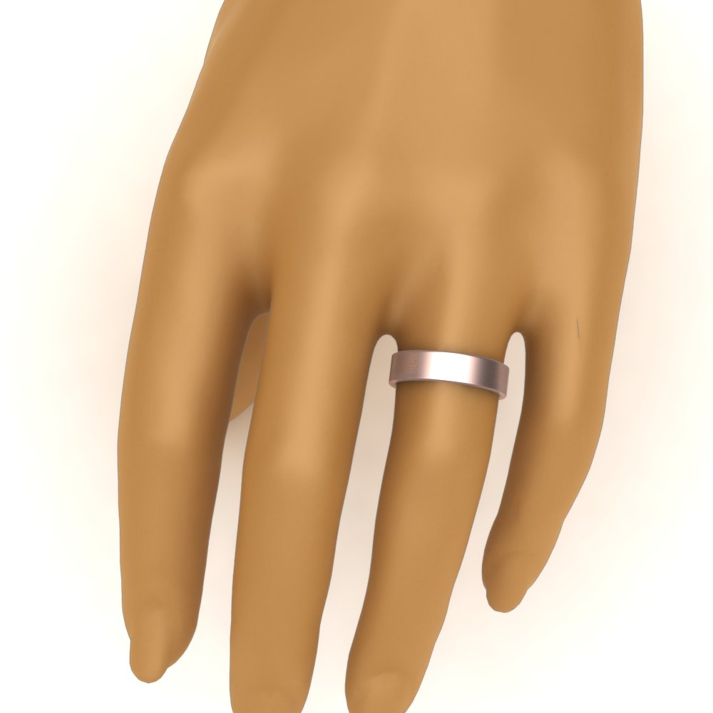 5 mm Flat Gold Wedding Band