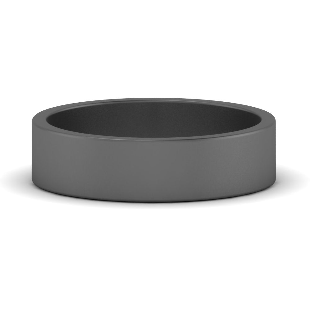 5 mm Flat Gold Wedding Band