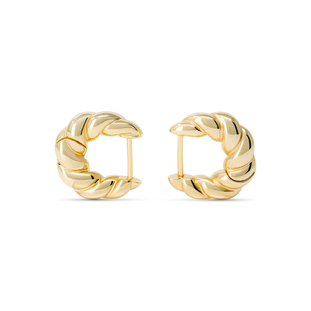 Twisted Croissant Hoop Earrings