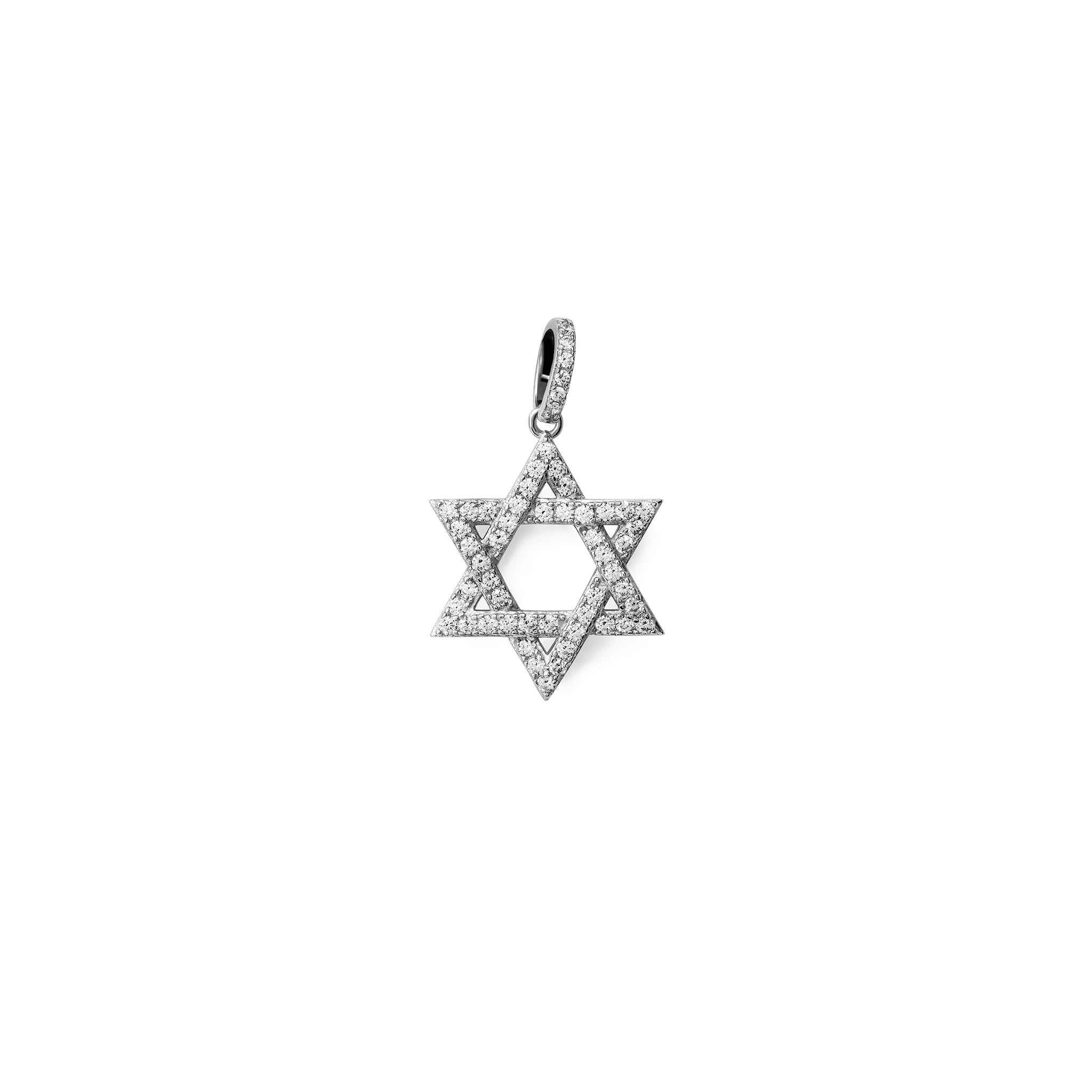 Jewish Magen Star Of David Pendant - Solid 925 Sterling Silver Men's Jewelry