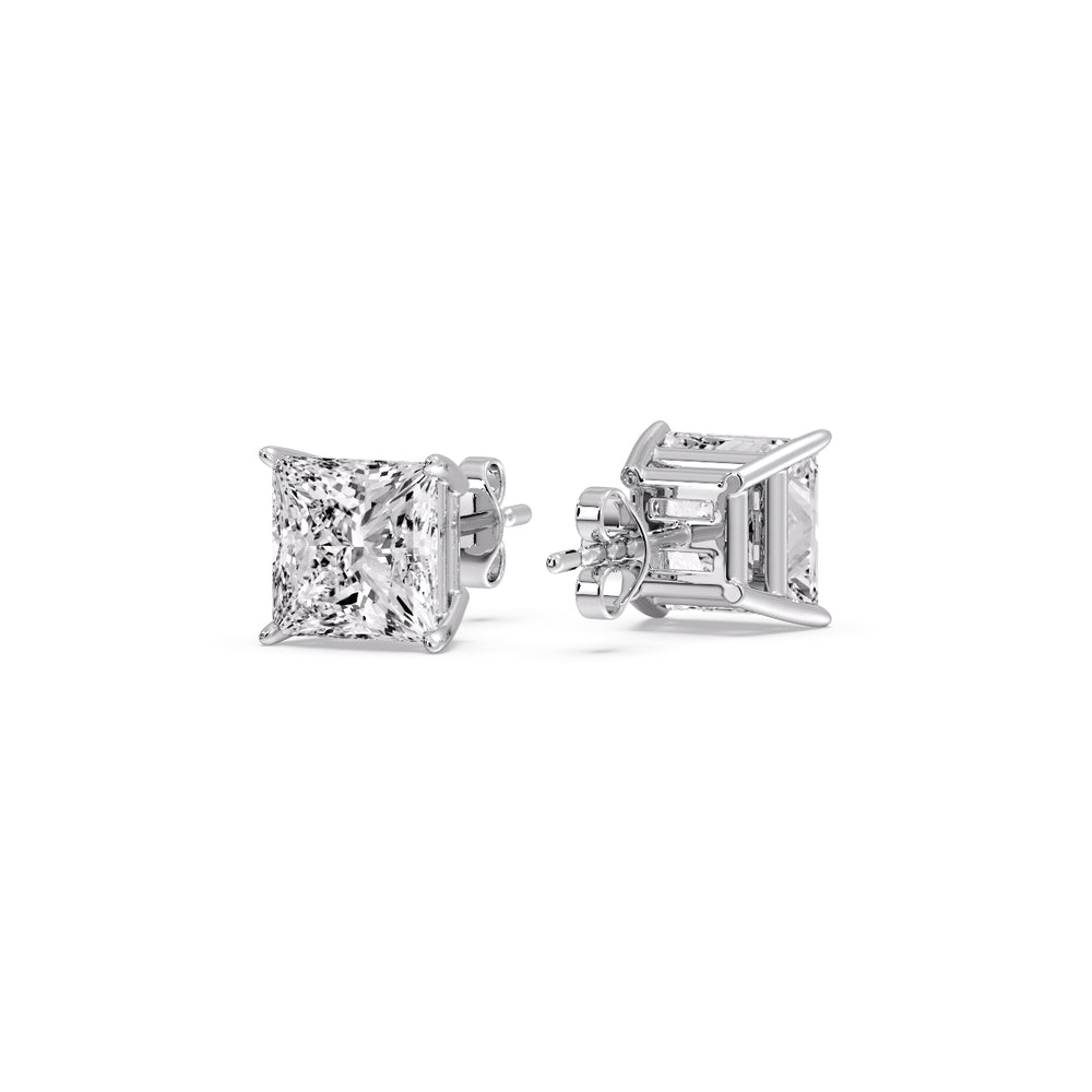 Princess Cut Diamond Stud Earring