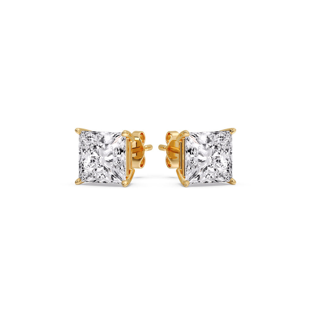 Princess Cut Diamond Stud Earring