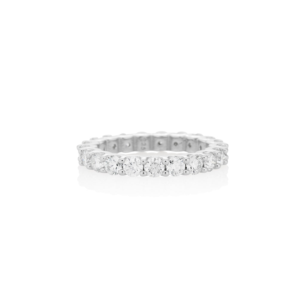 3mm Moissanite Eternity Ring in 925 Sterling Silver