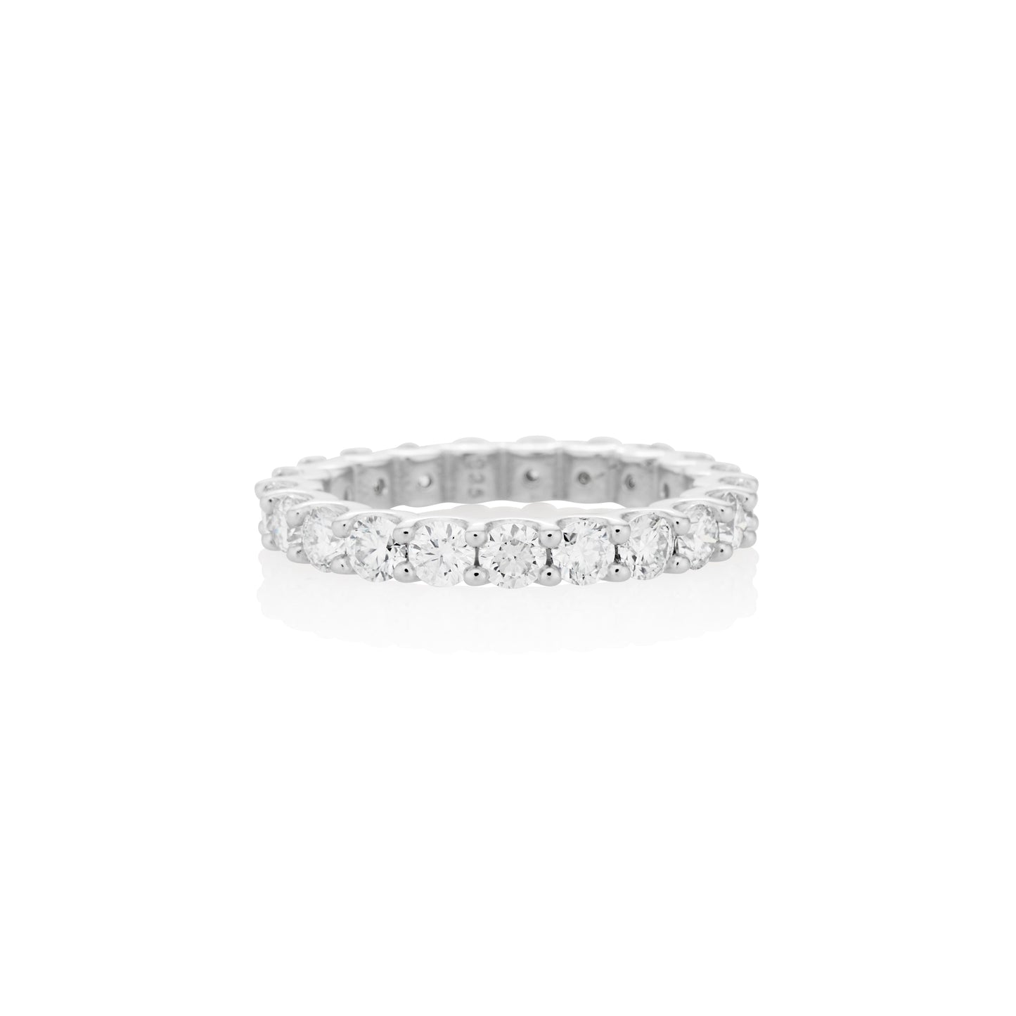 3mm Moissanite Eternity Ring in 925 Sterling Silver