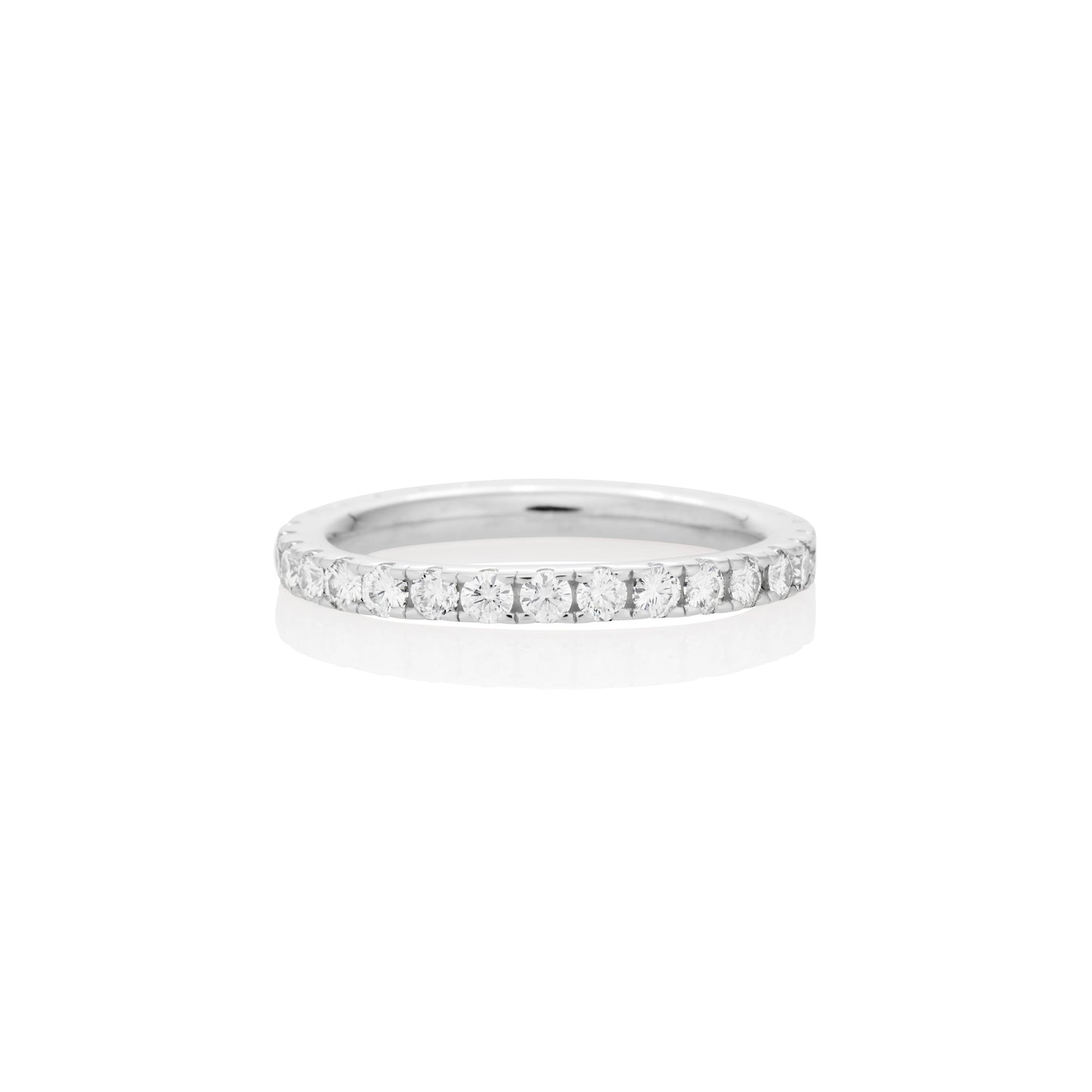 2mm Moissanite Eternity Ring in 925 Sterling Silver