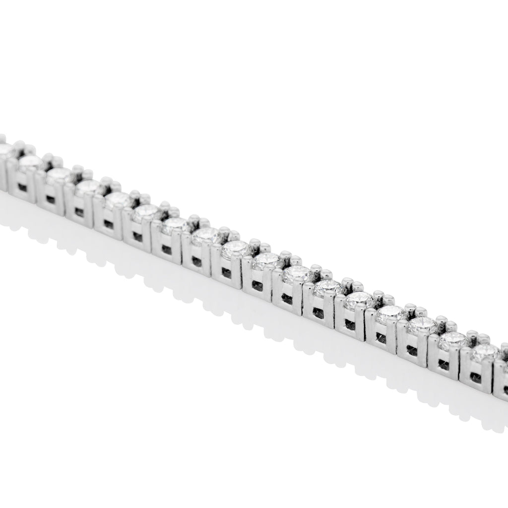 2mm Moissanite Tennis Necklace in Solid 925 Silver