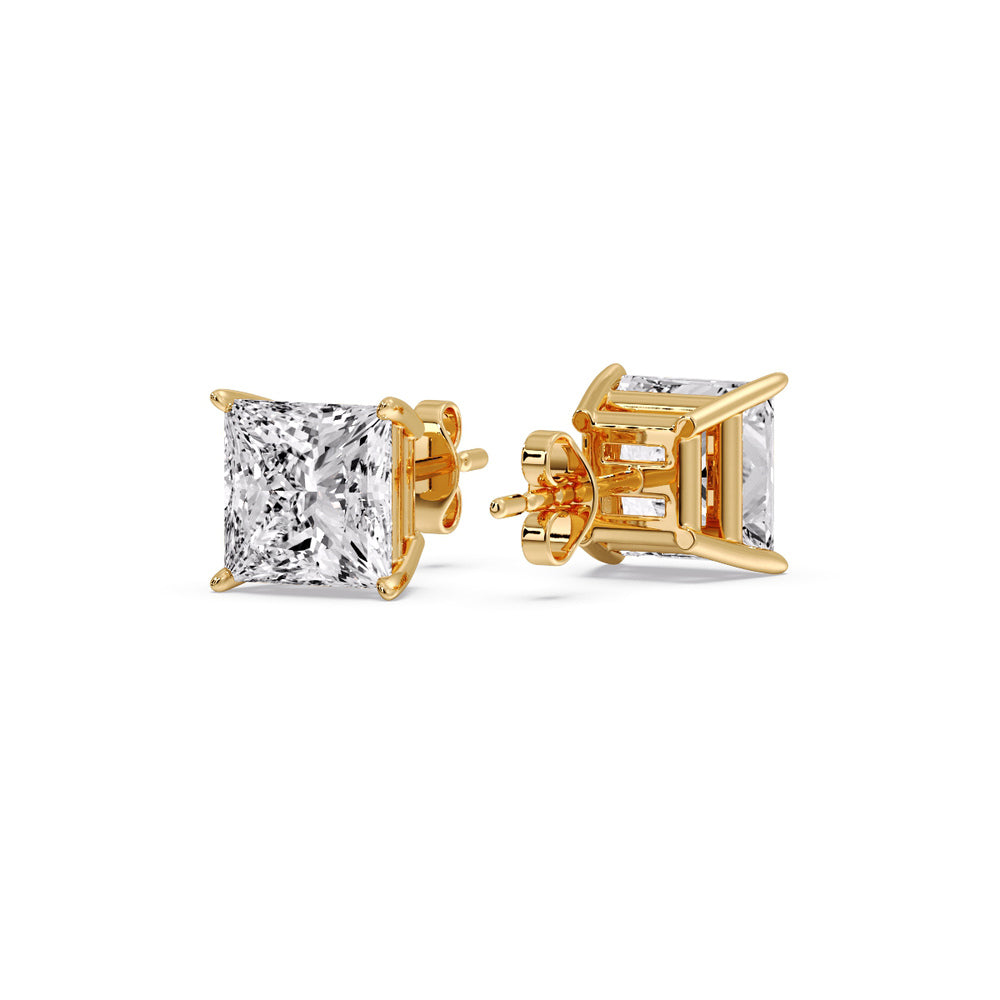 Princess Cut Diamond Stud Earring