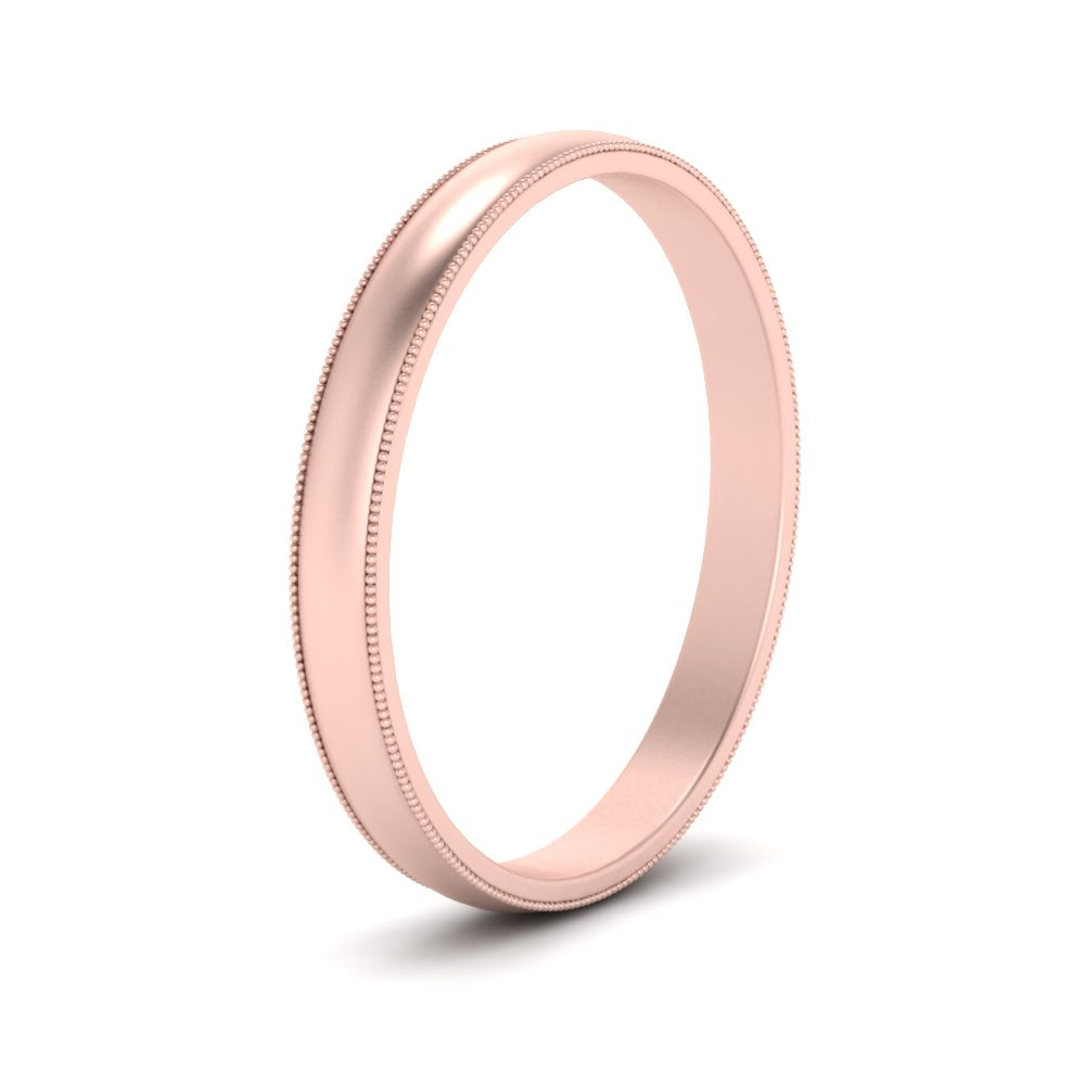 Milgrain Matte Finish Mens Band