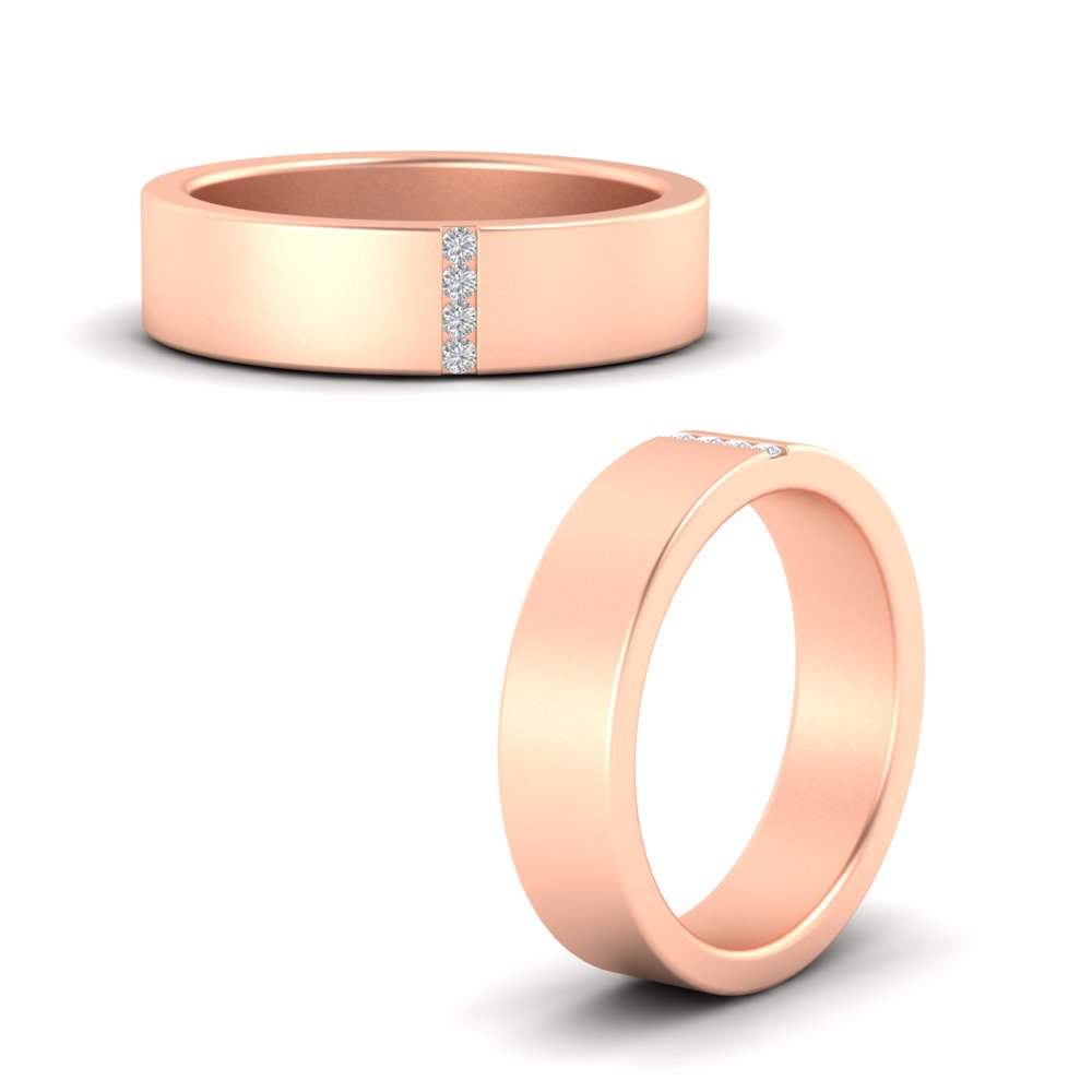 4 Stone Diamond Wedding Band Ring