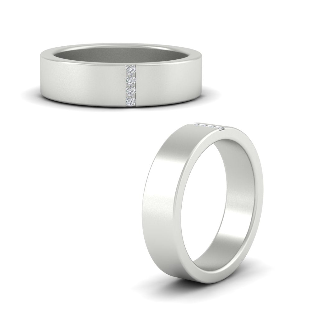 4 Stone Diamond Wedding Band Ring