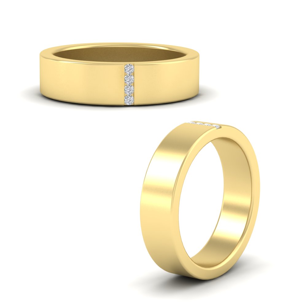 4 Stone Diamond Wedding Band Ring