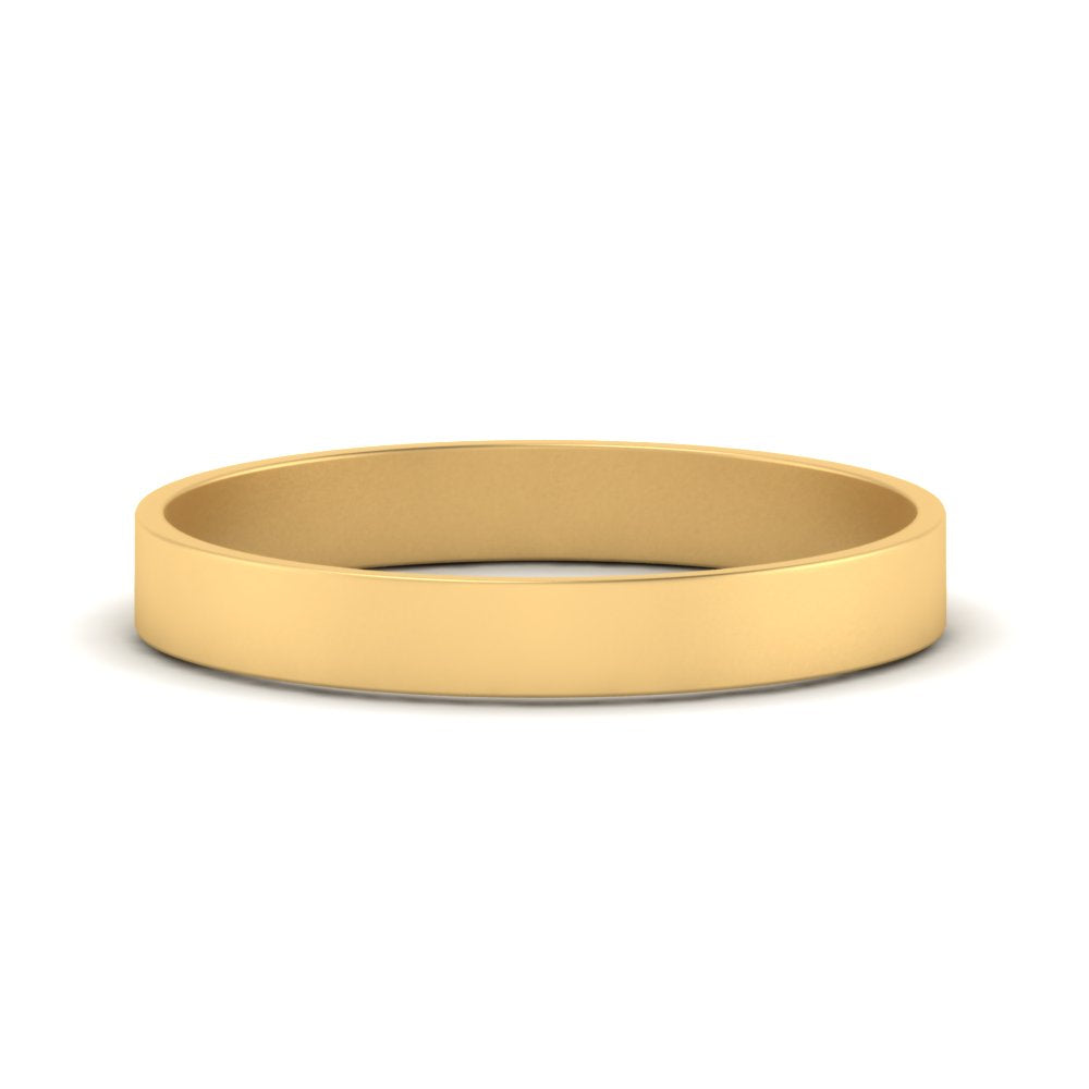 5 mm Flat Gold Wedding Band