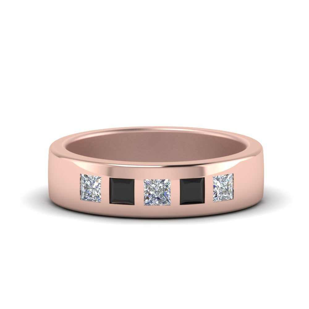 Flat Flush Set Mens Wedding Band