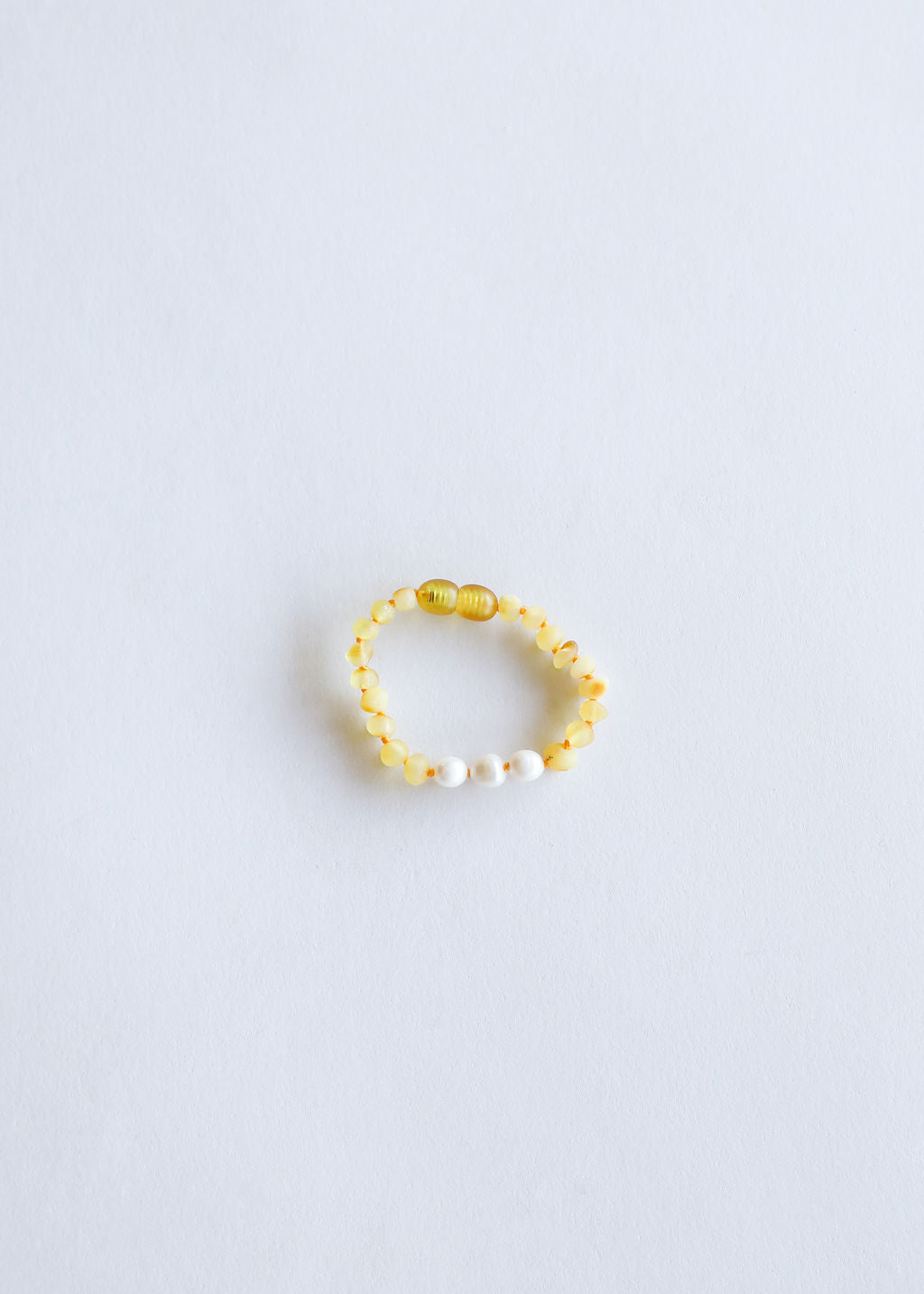 Raw Honey Baltic Amber + Pearls || Anklet or Bracelet