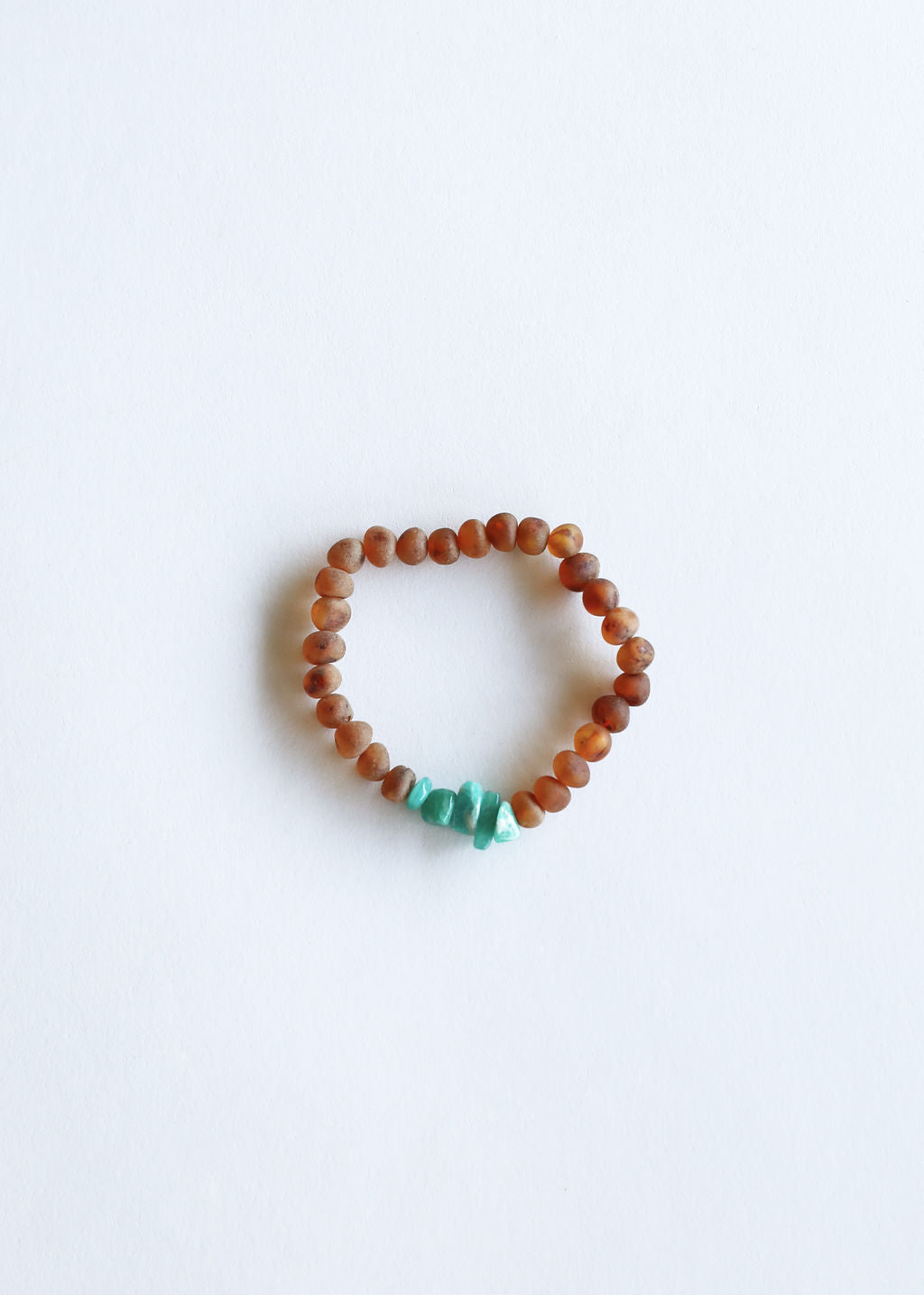 Raw Cognac Baltic Amber + Raw Amazonite || Adult Bracelet