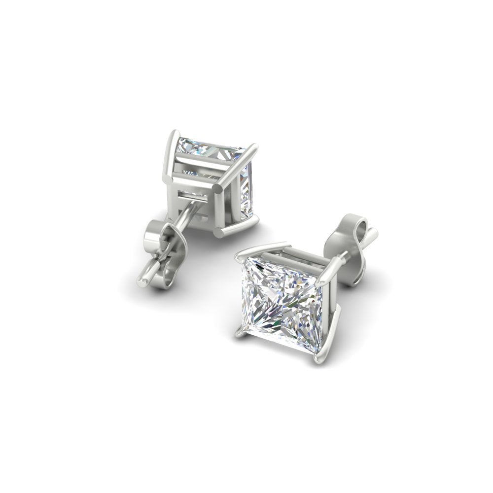 Princess Cut Diamond Stud Earring