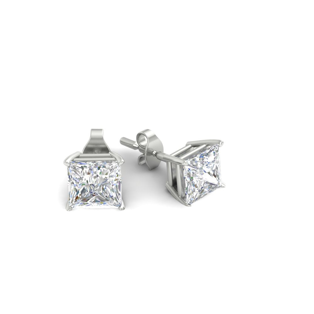 Princess Cut Diamond Stud Earring