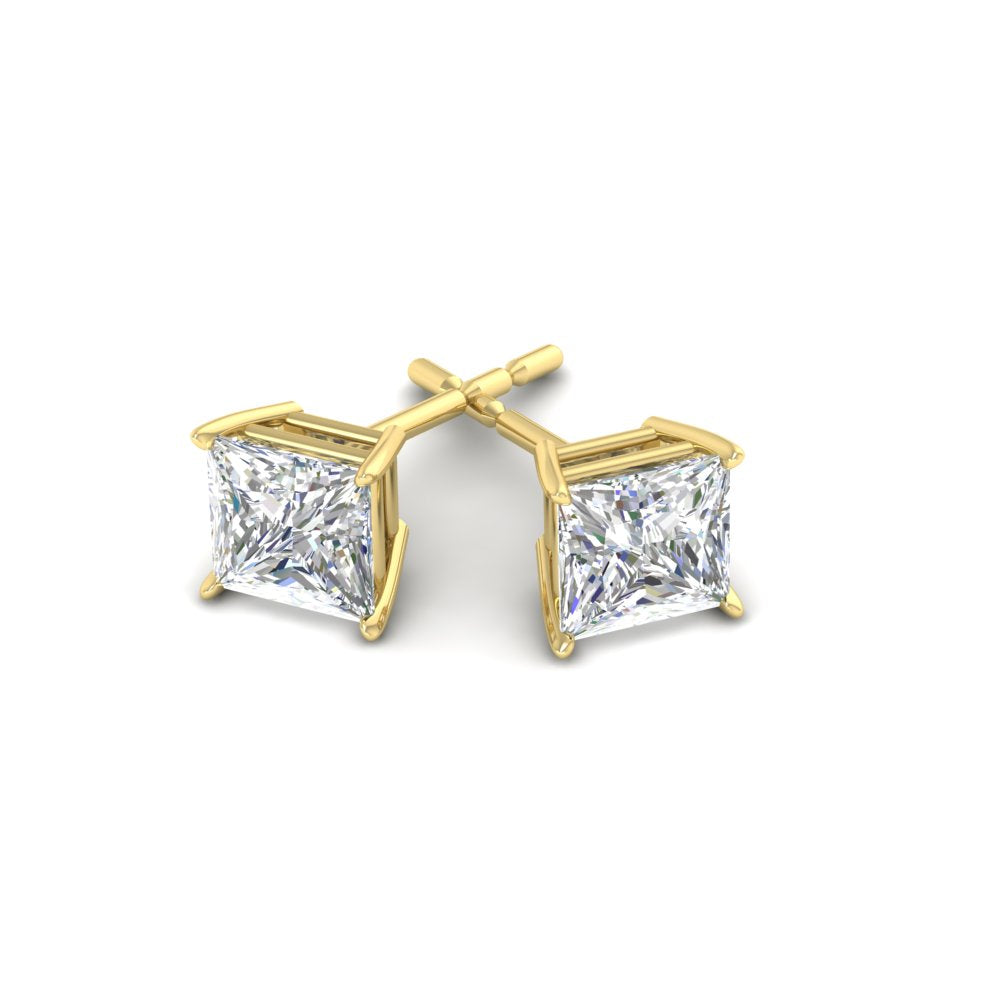 Princess Cut Diamond Stud Earring