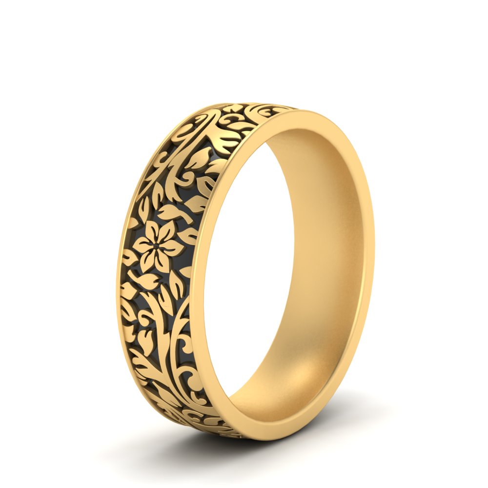 6 mm Mens Nature Inspired Comfort Fit Band