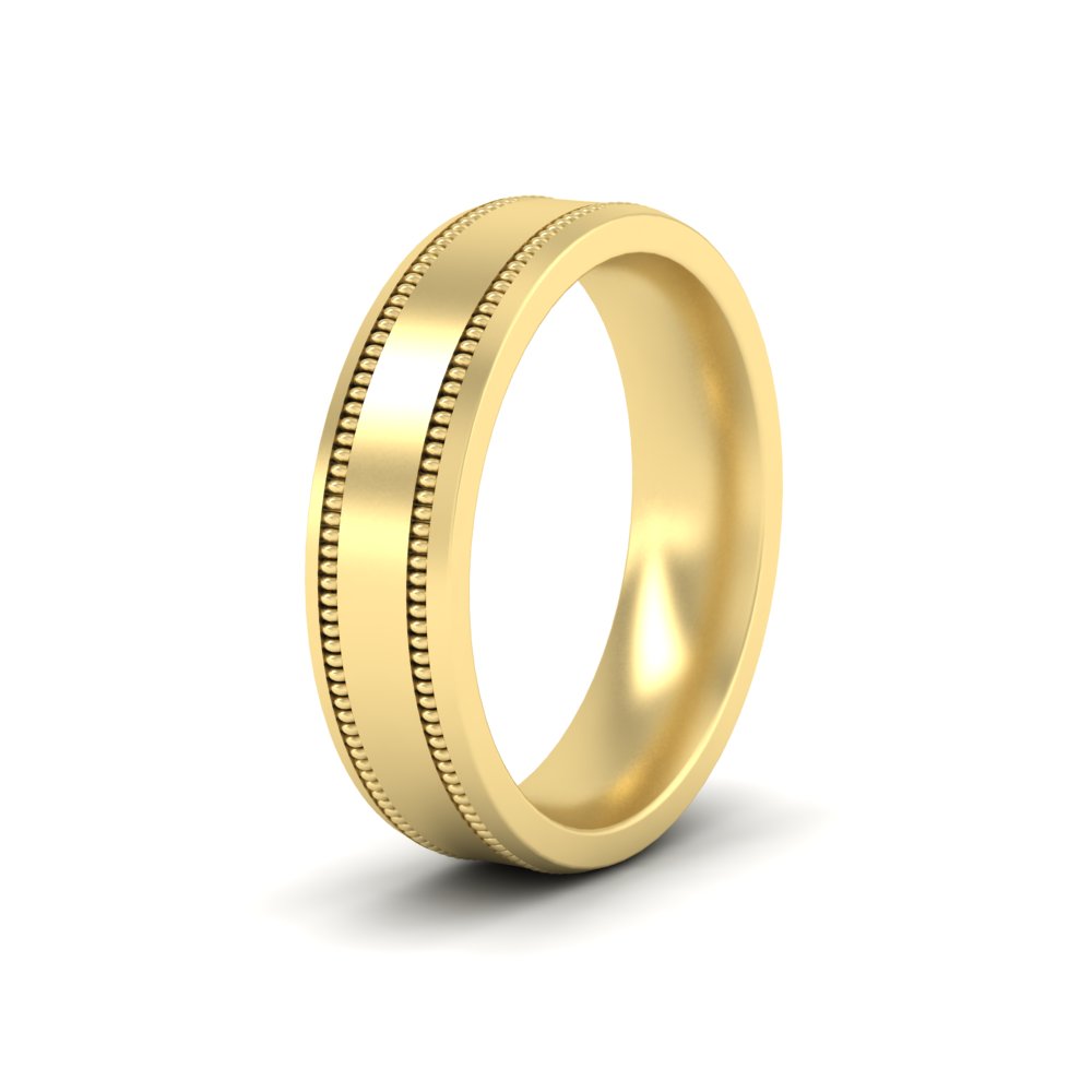 5 mm Mens Band Double Milgrain