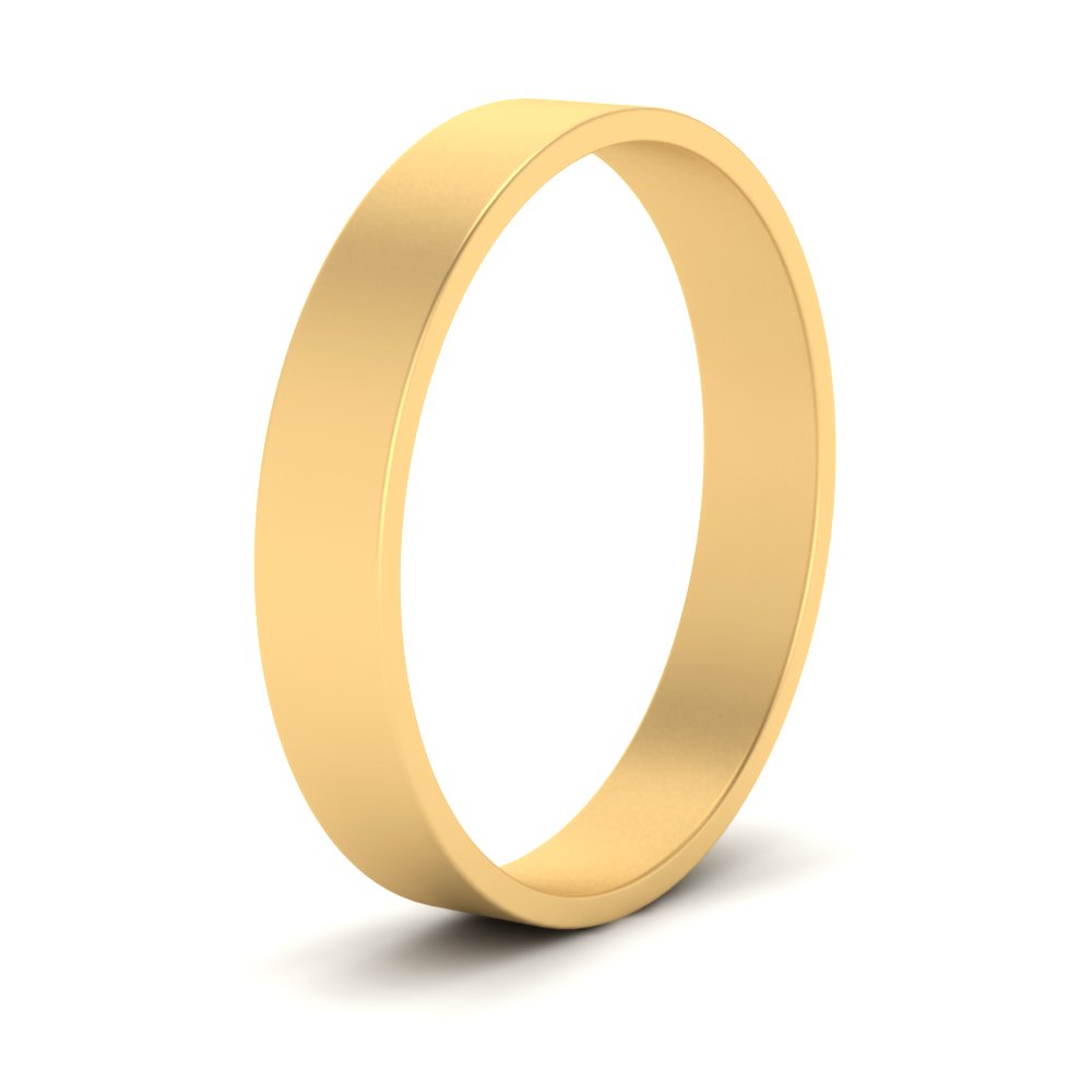 5 mm Flat Gold Wedding Band
