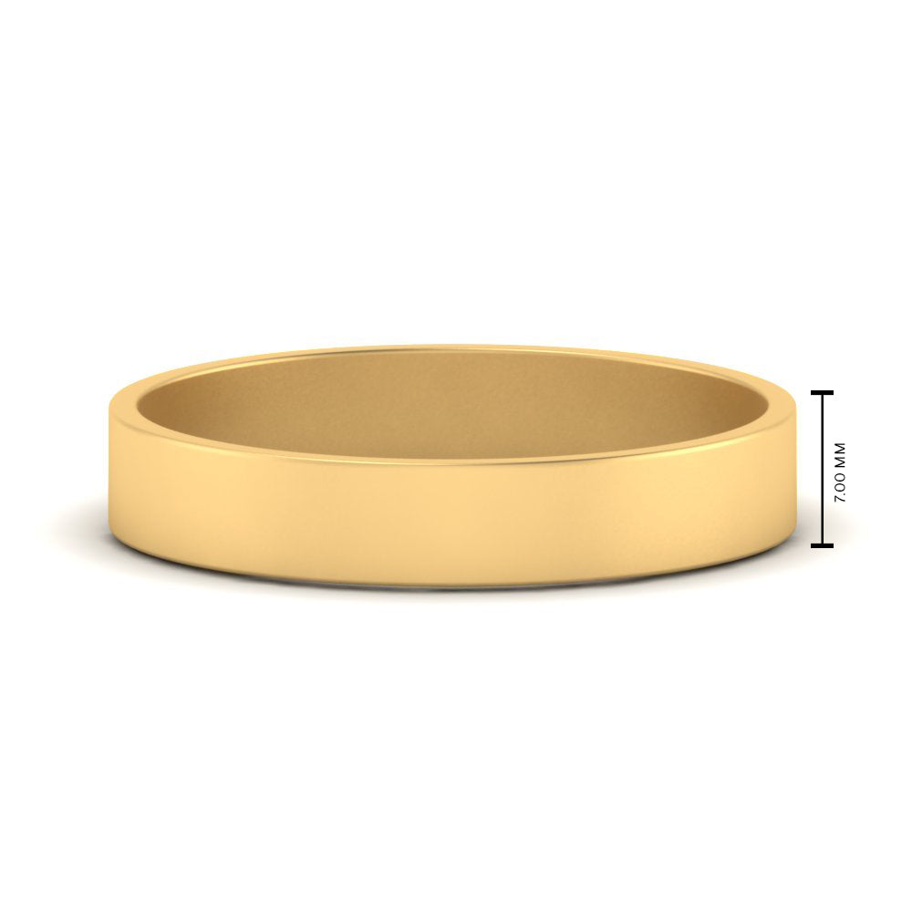 5 mm Flat Gold Wedding Band