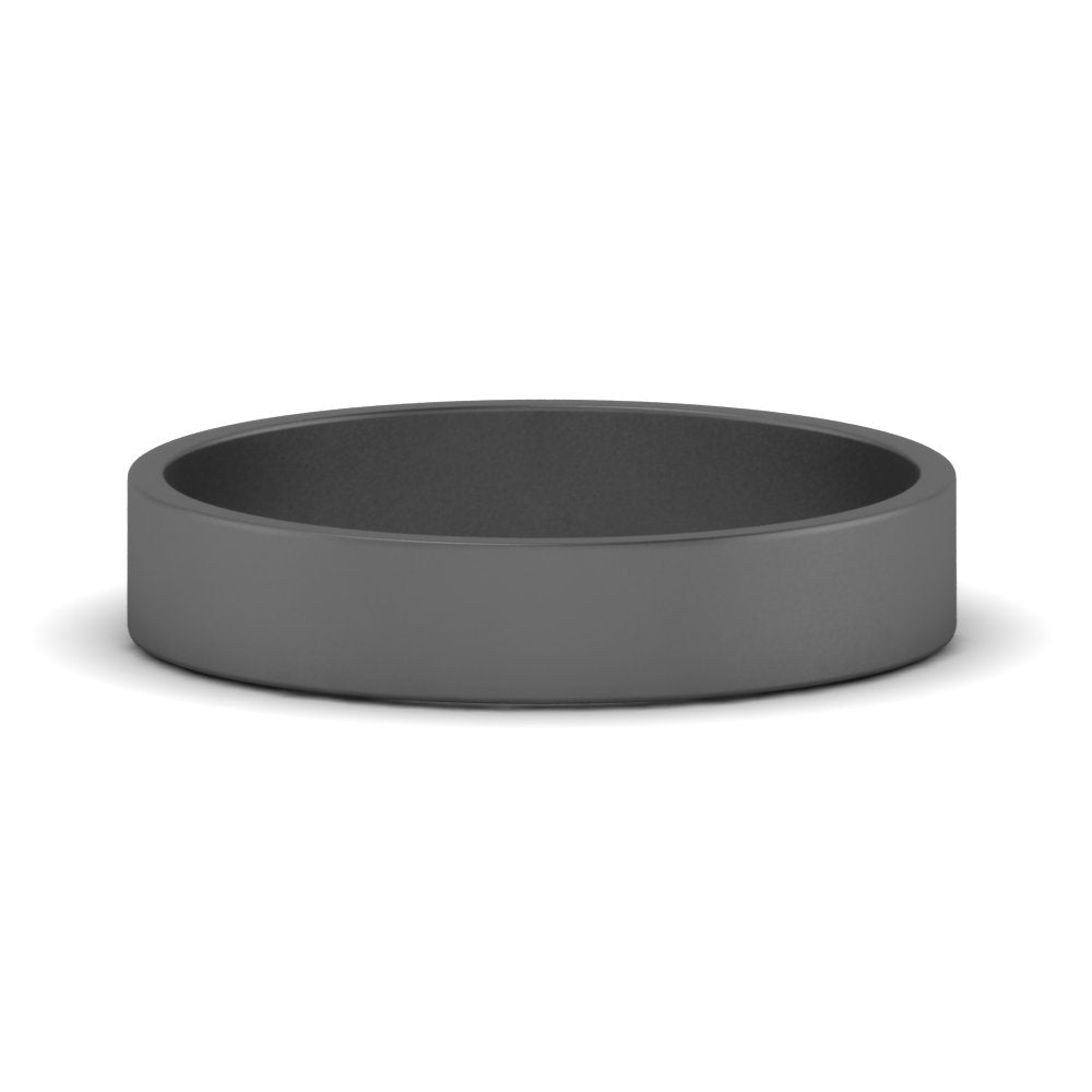 5 mm Flat Gold Wedding Band