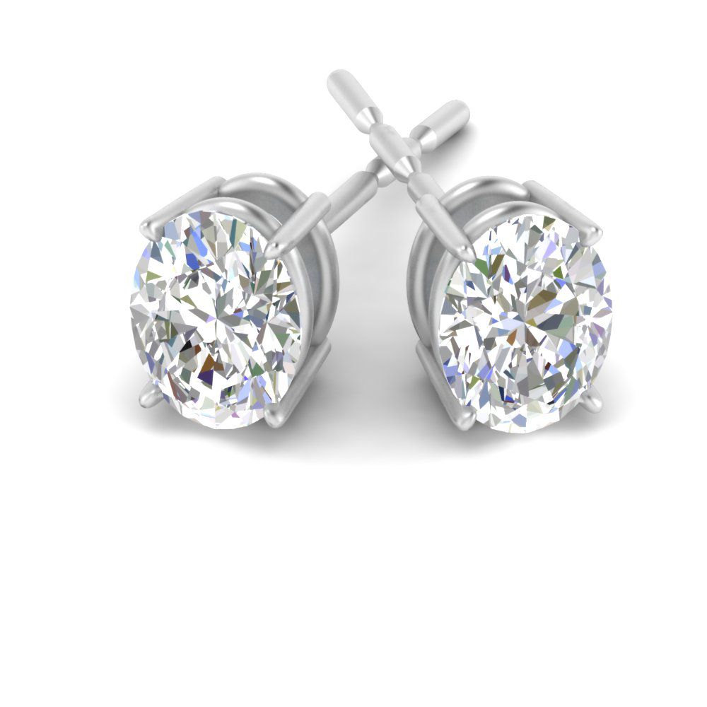 Stud Earring Basket Oval Shaped