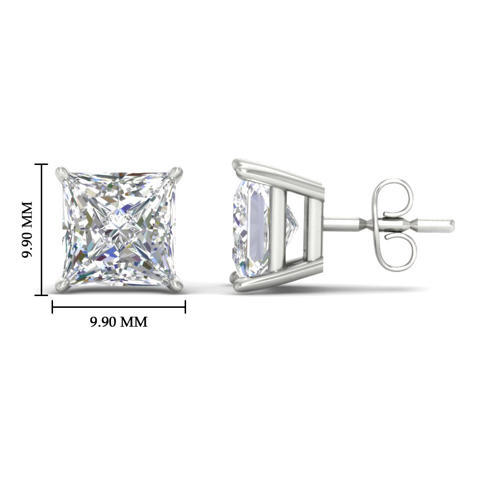 Princess Cut Diamond Stud Earring