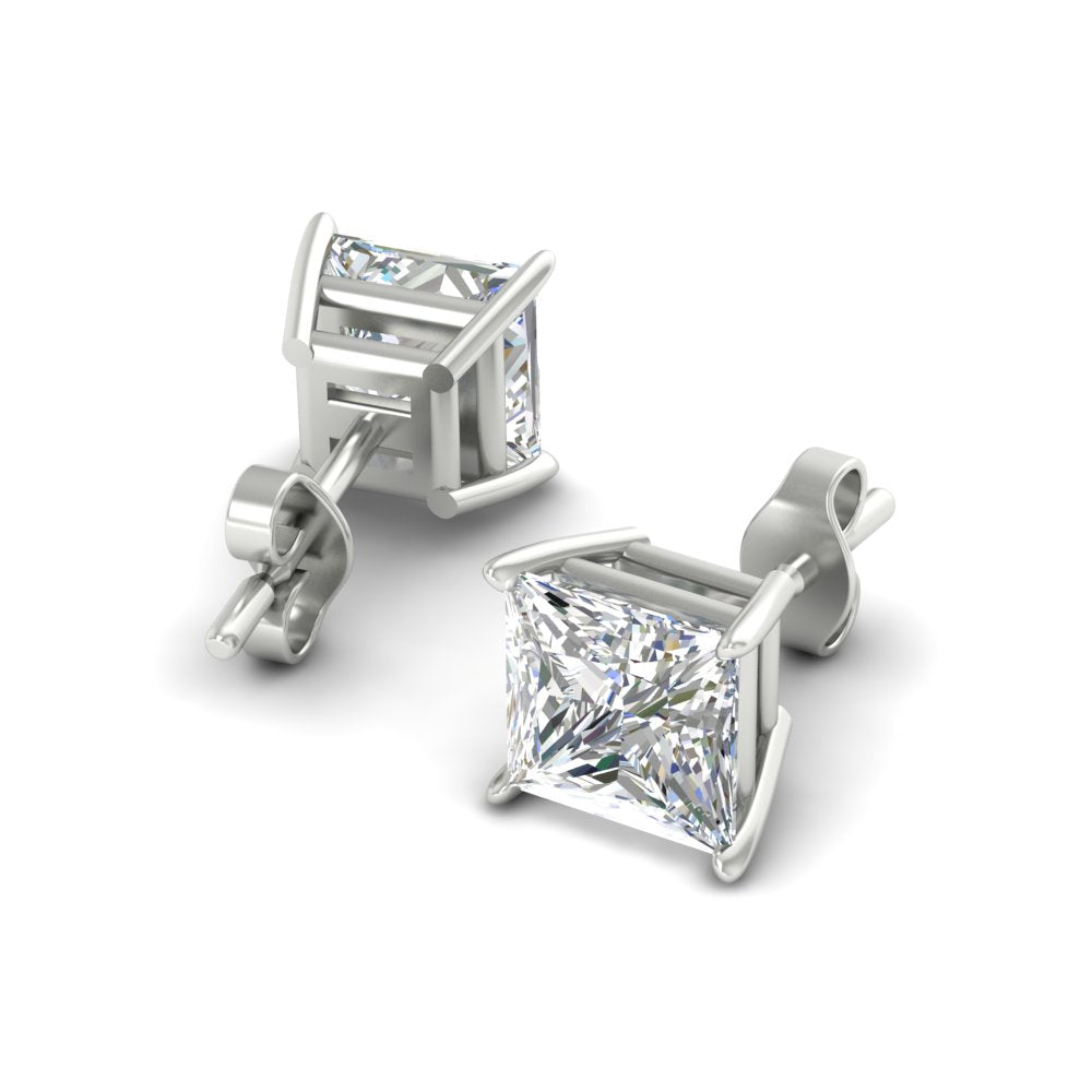 Princess Cut Diamond Stud Earring