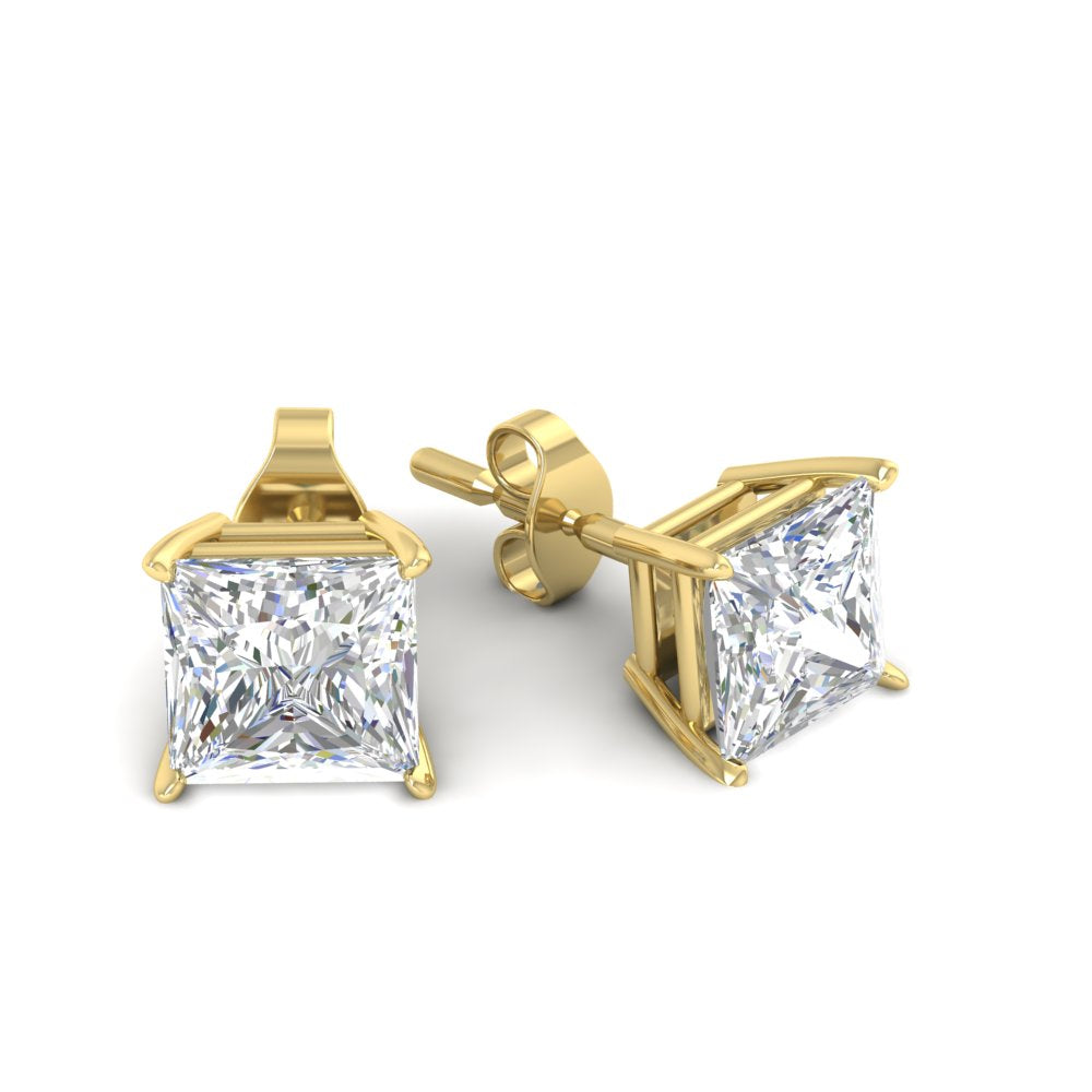 Princess Cut Diamond Stud Earring