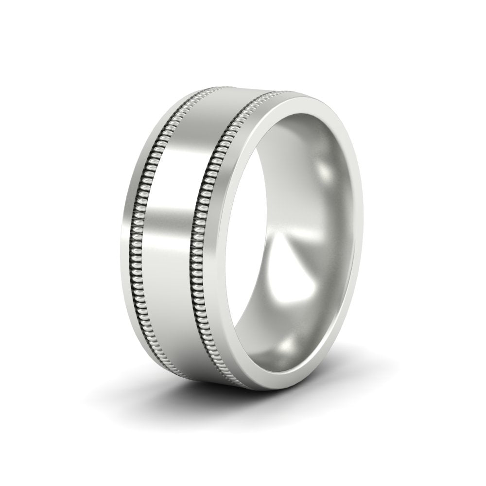 5 mm Mens Band Double Milgrain