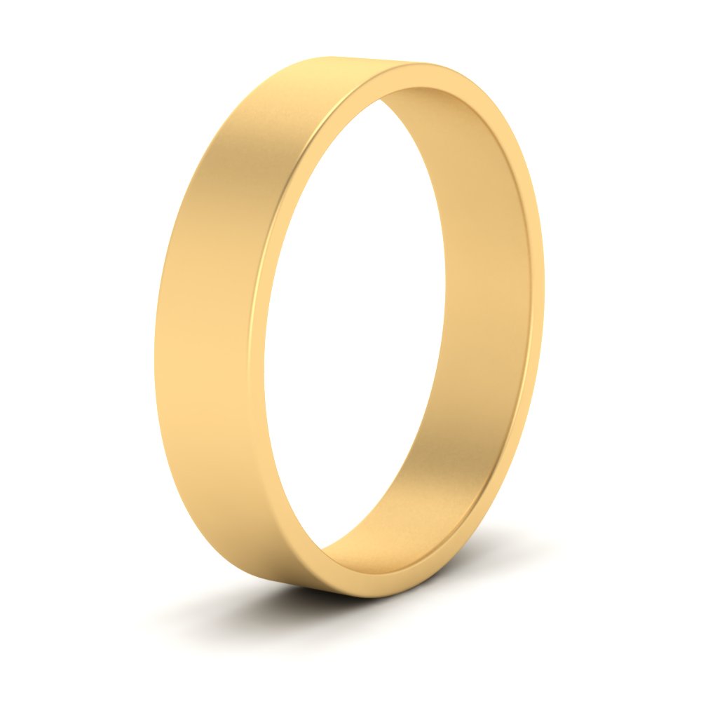 5 mm Flat Gold Wedding Band